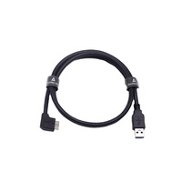 Cable USB 3.0 A macho a Micro B en ángulo recto para disco duro externo