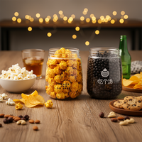Pot en plastique transparent de qualité alimentaire PET de 400 ml avec couvercle en aluminium facile à ouvrir pour le lait, les aliments en conserve, les jus, les boissons, les bonbons et les boissons froides