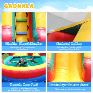 สไลเดอร์น้ำเป่าลมเกรดเชิงพาณิชย์ลดราคาพิเศษ ผลิตจาก PVC คุณภาพสูง สำหรับเด็กและผู้ใหญ่ ใช้งานกลางแจ้ง พร้อมสระน้ำขนาดใหญ่แบบสุญญากาศ - Product Image 6