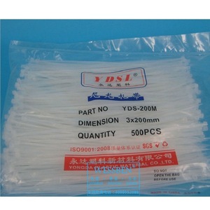 สายรัดเคเบิลไนลอน Ydsl ขนาด 3x200 มม. แบบล็อคตัวเอง แพ็ค 500 ชิ้น สำหรับมัดสายไฟ - Product Image 1