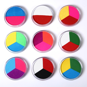 NUKOLO NK3002 Kit de Maquillage Professionnel pour Fêtes <span class=keywords><strong>Peinture</strong></span> <span class=keywords><strong>Gouache</strong></span> Activée par <span class=keywords><strong>l</strong></span>'<span class=keywords><strong>Eau</strong></span> pour le Visage et le Corps Palette de Couleurs Arc-en-ciel Split Cake Liner - Product Image 1