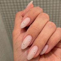 Nouveau design papillon faux faux ongles artificiels conseils cristal dessin animé tête de citrouille presse sur l'ongle avec strass