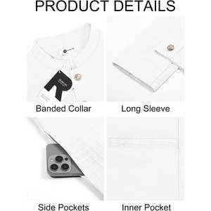 Abrigos Kurta de algodón para hombre 2025, trajes étnicos con cuello mandarín indio para bodas, fiestas festivas, bata caftán informal - Product Image 2