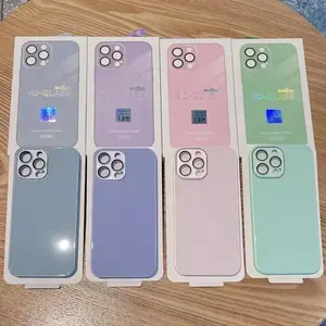 Silicone 9d <span class=keywords><strong>verre</strong></span> couvertures arrière lentille Film de protection nouvelle <span class=keywords><strong>coque</strong></span> pour <span class=keywords><strong>Iphone</strong></span> <span class=keywords><strong>11</strong></span> 12 13 14 15 Pro Max coques de téléphone de luxe - Product Image 3