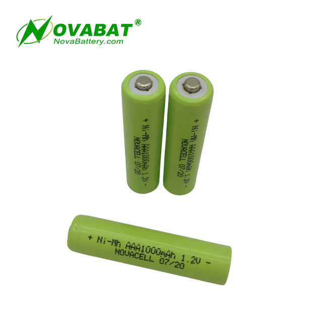 Factory Supply High Quality Rechargeable Batteries NI-MH AAA1000mAh 1.2V Battery 1800mAh Nimh Cell for Flashlights
