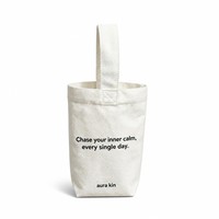 Tas Belanja Mini Kanvas Katun Murni Berwarna-warni Custom Print, Dapat Digunakan Kembali, untuk Hadiah Suvenir Liburan