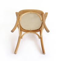 Fauteuil de salle à manger en bois courbé, structure en bois massif, assise en rotin tressé, chaise bistrot vintage avec accoudoirs pour café, restaurant, maison