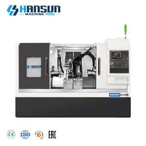 Torno CNC de doble husillo HS HS 8-DIIS con bancada inclinada doble, herramientas tipo gang, sistema de control Fanuc - Product Image 1