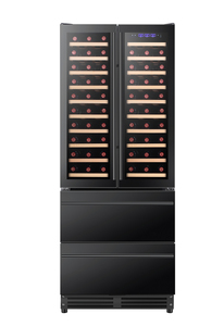 Enfriador de Vino y Bebidas de 600l con Compresor de Doble Puerta y Triple Zona, 100 Botellas, Dos Cajones, 169 Latas, Refrigerador Yc-618 - Product Image 3