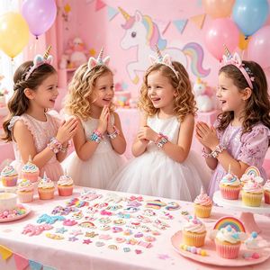 Fashion <b>Headband</b> Making Kit Kids DIY Hair Clips Pins Bows Ribbons Stickers Handmade Craft Gift Party Favor - Product Image 4