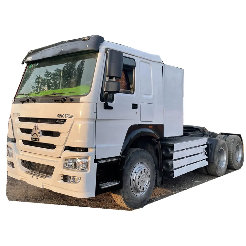 Gebruikt 420hp Sinotruk Howo Cng Tractor Truck Gebruikt Cars Compressed Natural Gas Aangedreven Truck