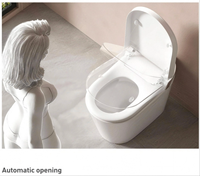 WC intelligent de luxe pour femme avec télécommande et siège chauffant, économie d'eau, évacuation en P, pour sanitaires