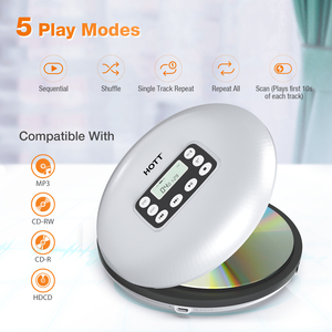 Xách tay CD cho DVD <span class=keywords><strong>VCD</strong></span> Player với 1000mAh pin có thể sạc lại và LCD hiển thị không dây tính năng - Product Image 5