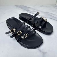 Chaussures de plage décontractées et polyvalentes pour femmes, pantoufles, sandales plates.