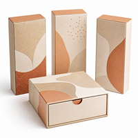 Ensemble d'emballages de parfum haut de gamme avec boîtes en papier pliantes magnétiques à tiroir pour présentation de parfums personnalisées