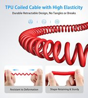 Cable de Audio TRS Macho-Macho de 3.5mm con Blindaje Trenzado y Bloqueo de Ángulo Recto Alvin's para Deity TC-1 y Cámaras DSLR/Sin Espejo