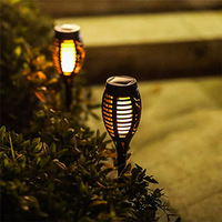 Lampe torche solaire 12LED avec motif Lampe torche solaire pour jardin, pelouse, lampe torche LED ABS IP65