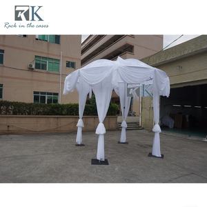 Kit de Decoración para Bodas, Soporte Redondo Portátil para Cortinas de Chifón Blanco - Product Image 2