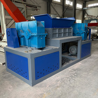Broyeur de plastique à double arbre de 45 kW d'occasion pour le recyclage des déchets PP PE PET et le broyage multi-matériaux