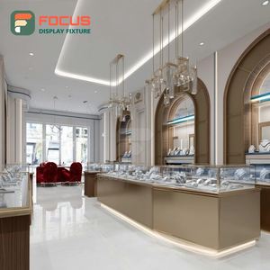 Système de présentation de bijoux minimaliste et exclusif, finition laminée, vitrine de comptoir pour centre commercial - Product Image 3