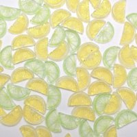 Realistiche limoen- en citroenschijfjes van hars voor DIY knutselwerk, nageldecoraties, mini fruitschijfjes, telefoonhoes accessoires