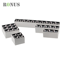 Spot à quatre sources à gradation 12W COB Downlight Grille carrée LED montée en surface