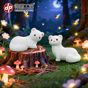 Figura de Resina de Hurón Pequeño y Adorable, Mini Decoración Animal, Adorno de Escritorio para el Hogar - Product Image 4