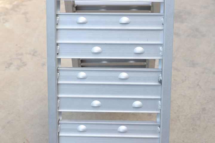 thumbnail image 2 of 72" L X9 W ATV Ramps, Anti-Slip Ramp Set Of Two, Silver Color, Total Weight Capacity 1000 Lbs, Anti-Slip Metal Ramp For Loading Motorcycles, Bicycles, ATVs, Lawnmowers, Tractors - Walmart Supplies 2 of 12