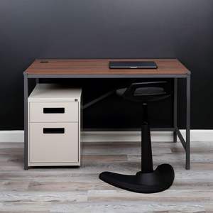 Alera Two-Drawer Metal Pedestal File 14 7/8w X 19 1/8d X 21 3/4h Putty Adjustable Movable for Office Workshop Use <b>Plastic</b> Steel - Product Image 4