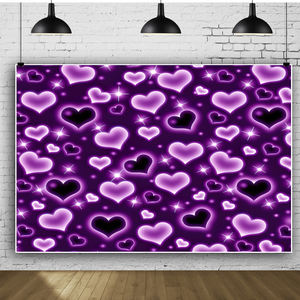 Cuore viola inizio anni 2000 stile festa di compleanno amore <span class=keywords><strong>sfondo</strong></span> grande ritratto di san valentino <span class=keywords><strong>sfondo</strong></span> foto stand - Product Image 1
