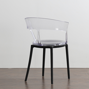 Wholesale Factory Furniture Modern Home Kitchen Coffee Shop Restaurant <strong>Tub</strong> Armrest Transparent Plastic Acrylic <strong>Dining</strong> <strong>Chairs</strong> - Product Image 3
