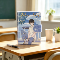 Carnet à couverture PVC 50K avec fermeture magnétique, 100 pages colorées, motifs anime et dessins animés, fournitures scolaires pour étudiants, vente en gros