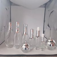 Youbo Großhandel Runde Seeglas-Flasche mit Pipette Farbspray Anpassbare Bedruckung Hautpflege Ätherisches Öl Creme Lotion