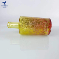 100ml 375ml 500ml 750ml Or Couleur Fleur Impressions Verre Esprit Bouteille Gin Whisky Rhum Vodka Vin Bouteilles En Verre