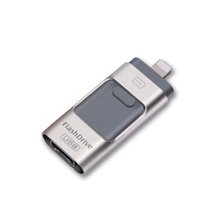 แฟลชไดรฟ์โลหะ3-in-1 USB 3.0 OTG แบบใช้แล้วทิ้งแท่งเมมโมรี่สติ๊ก2GB ถึง<span class=keywords><strong>512GB</strong></span> ใช้ได้กับ <span class=keywords><strong>iPhone</strong></span> และ Android - Product Image 3