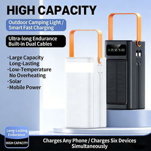 Banco de Energía <span class=keywords><strong>Solar</strong></span> de Alta Capacidad de 30000 mAh, 4 Puertos de Salida USB, Pantalla Digital, Cargador Portátil, Batería <span class=keywords><strong>Externa</strong></span> para Camping - Product Image 2