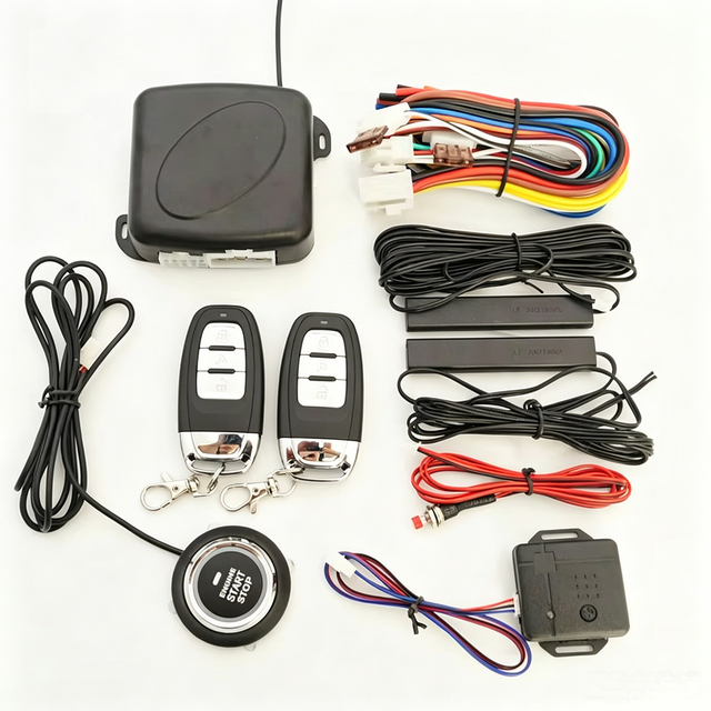 One Way Car Security Alarm Remote Control Universal Bt Smart Car Alarm System for Universal Cars
