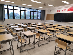 Meubles de classe pour lycée, mobilier commercial, cadre en métal, ensemble de pupitre et de chaise en bois pour les salles de classe des écoles primaires - Product Image 6
