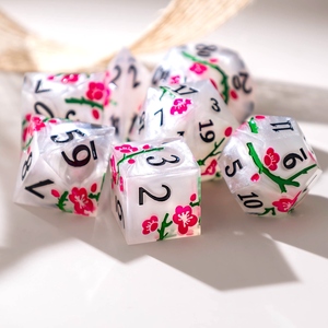 7pcs Per Set Packed Into PP <b>Bag</b> Role Games sharp Corner Resin <b>Dice</b> - Product Image 1