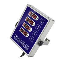 Timer dapur baja tahan karat 4 kanal, perlengkapan restoran, Hotel, restoran, komersial, Alarm keras tampilan LED