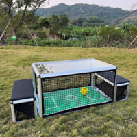 Table de baby-foot en alliage de titane et aluminium avec plateau en acrylique, table d'intérieur pour bars, cafés, salles de jeux