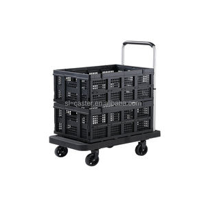 特殊デザイン300ポンド折りたたみプラスチックハンドトラック移動しやすい136kg折りたたみ式トロリープラットフォーム構造新製品 - Product Image 3