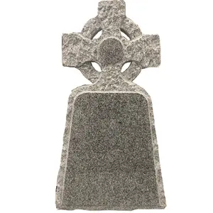 XIAMEN HQ STONE cross headstone gray blank china g654 granite poland tombstone cross with flower monument
