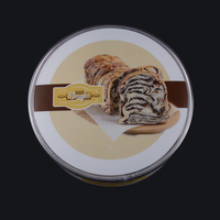 Vente en gros Boîte à biscuits cylindrique en PET personnalisée avec couvercle