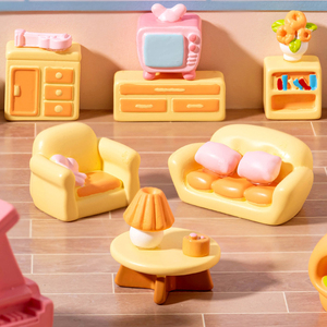 クリエイティブ樹脂ミニ家具フィギュアミニチュア小さなキャビネットデスクソファルーム風景装飾ドールハウス DIY アクセサリー - Product Image 2