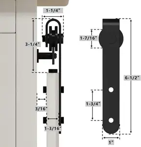 Double Door Cabinet Sliding Barn Door Hardware Kit Super Mini Sliding Door Hardware For Wardrobe Cabinet TV Stand