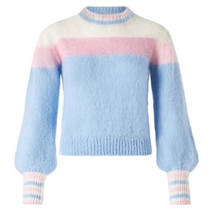 Bán Buôn <span class=keywords><strong>Crewneck</strong></span> Áo Len Phụ Nữ Cô Gái Ưa Thích Áo Len Chải Knit Puff Tay Áo Dệt Kim Phụ Nữ Áo Len - Product Image 1