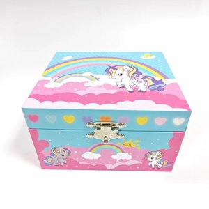 Boîte à <span class=keywords><strong>musique</strong></span> rotative en papier sur le thème des chevaux, avec miroir, manivelle manuelle, écologique, chanson personnalisée, jouet de luxe, son des années 60, pour la maison - Product Image 1