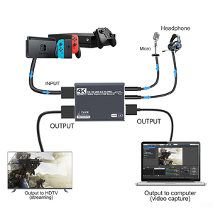 Pour HDMI USB 3.0 répartiteurs d'équipement de streaming vidéo convertisseurs pour carte de <span class=keywords><strong>Capture</strong></span> PC Nintendo <span class=keywords><strong>Switch</strong></span>/caméra/PS4/PS5/Xbox 4K 60fps - Product Image 3