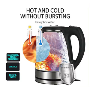 2200W Cordless Tea <b>Kettle</b> 1.7L Quick Boiling Water BPA-Free Glass LED Indicator <b>Keep</b> <b>Warm</b> for Hotel Household Fast Boil - Product Image 3